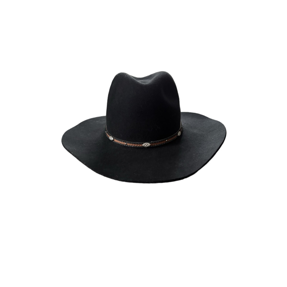 Men's Rodeo King Black Wool Blend Cowboy Hat One Size